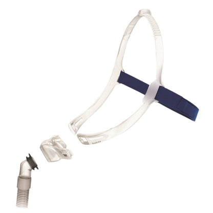 Stock photo of ResMed Swift FX nasal pillow CPAP mask with headgear