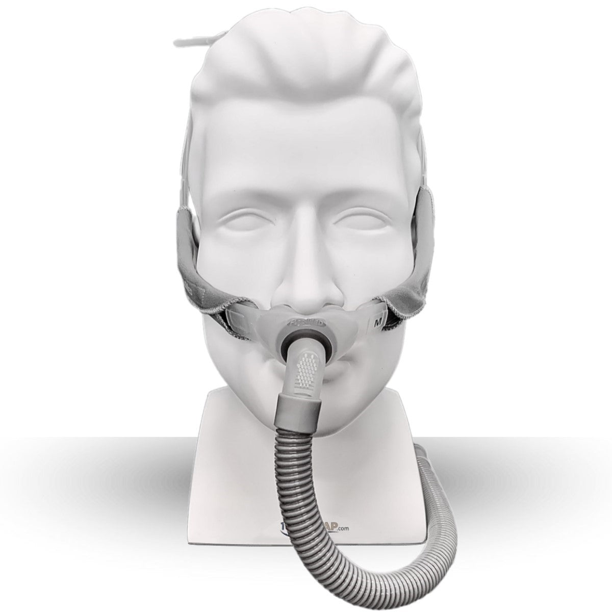 Front View of ResMed Swift FX Nasal Pillow W/ Headgear & Medium Cushion