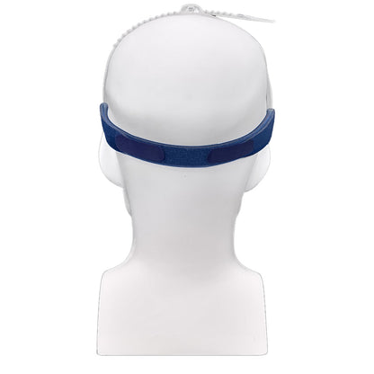 Back View of ResMed Swift FX Nasal Pillow Headgear on Mannequin 