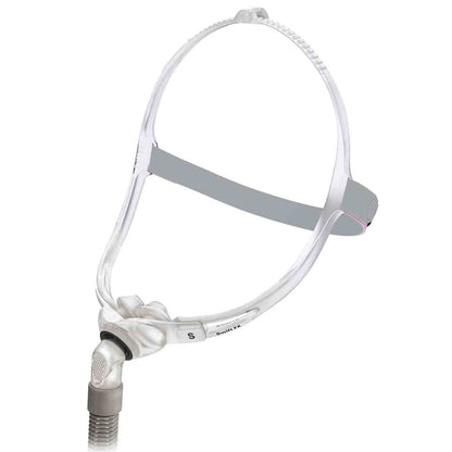 Stock photo of ResMed Swift FX for her nasal pillow CPAP mask with headgear