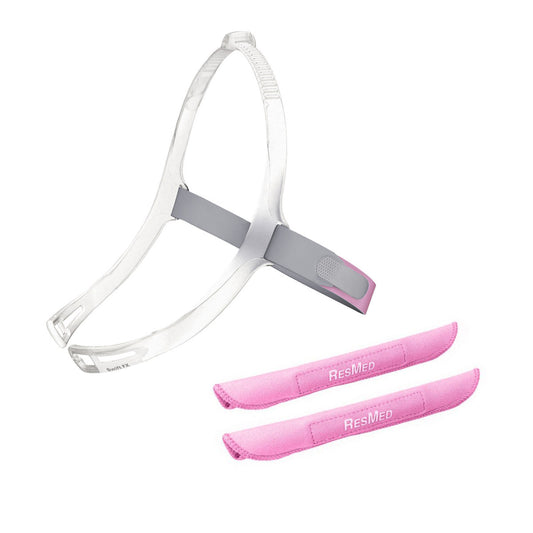 Stock photo of ResMed Swift FX for her nasal pillow CPAP mask headgear