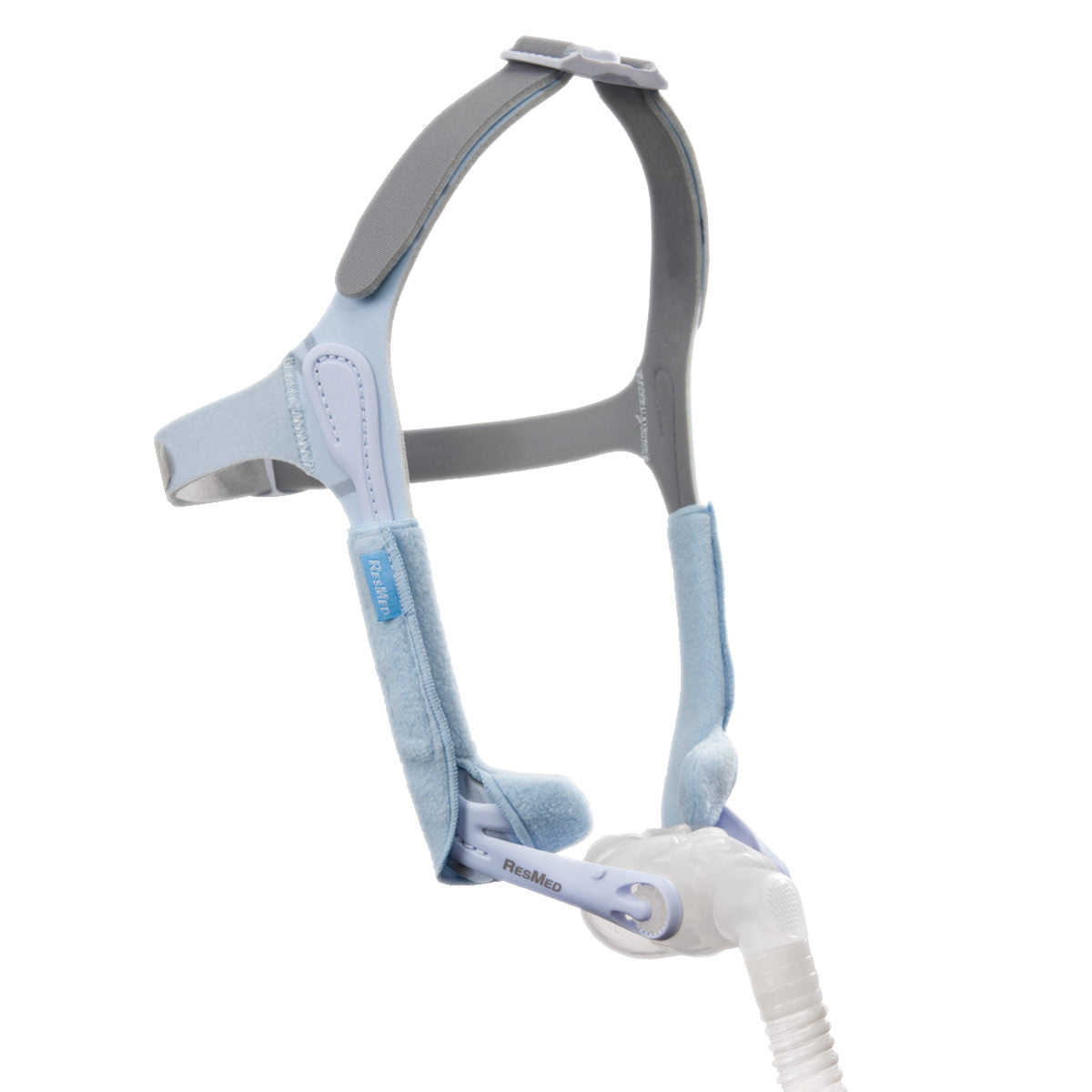Stock photo of ResMed Swift LT for her nasal pillow CPAP mask headgear