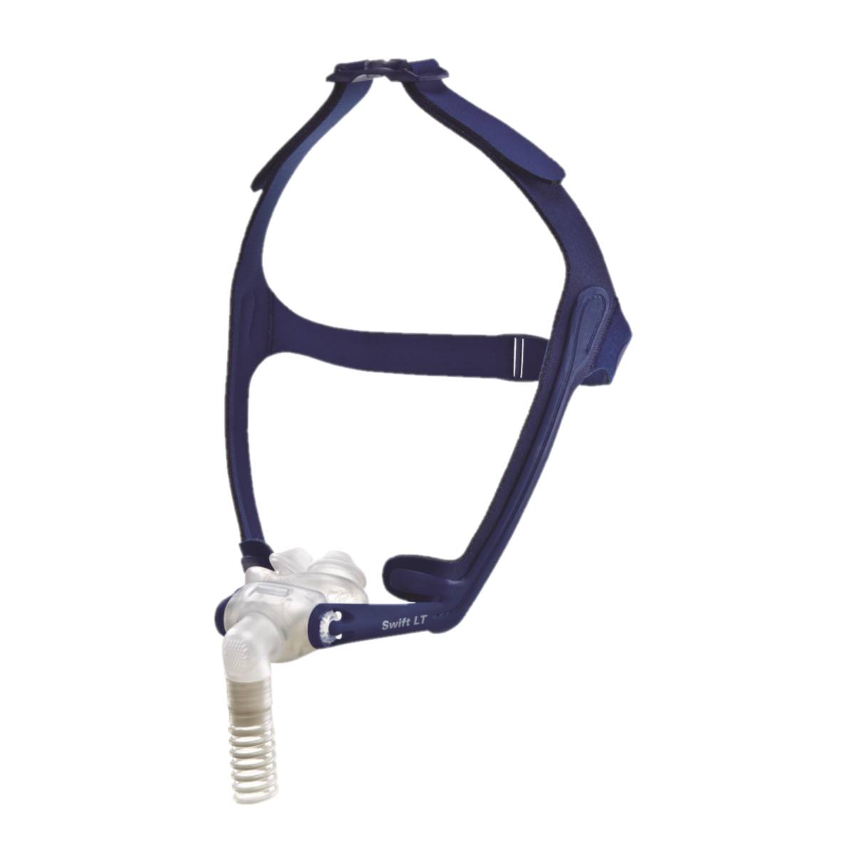Stock photo of ResMed Swift LT nasal pillow CPAP mask headgear