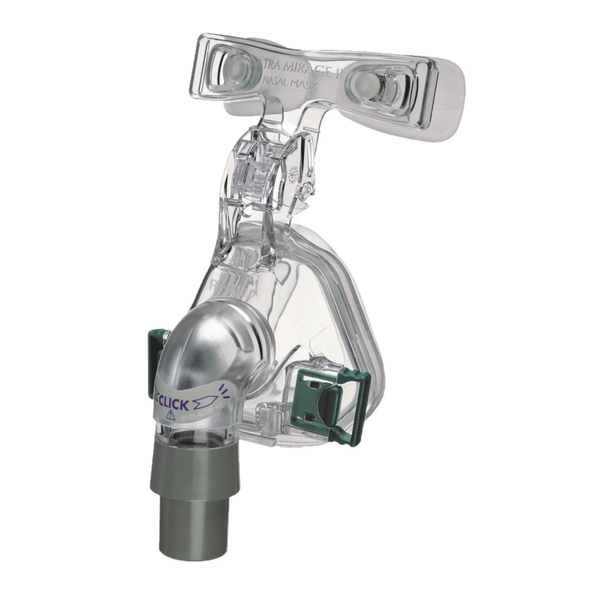 Stock photo of ResMed Ultra Mirage II CPAP mask without headgear