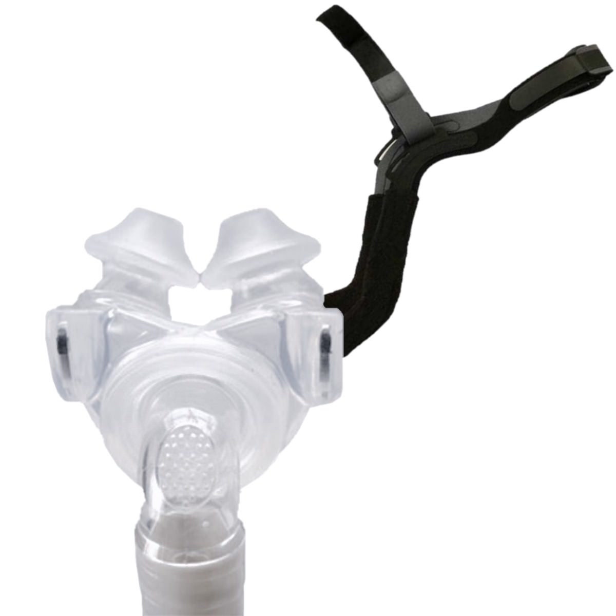 Stock photo of RespCare Aloha nasal pillow CPAP mask without headgear