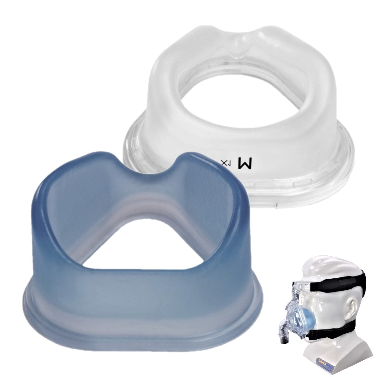 Stock Image of Replacement Nasal Cushions by Philips Respironics ComfortGel Nasal CPAP Mask
