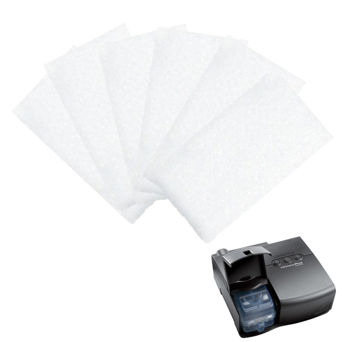 Stock photo of Philips Respironics Ultra Fine M series CPAP machine filters 6 pack
