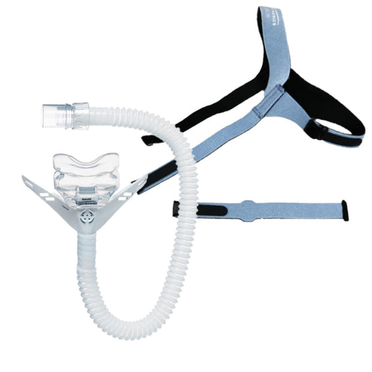 Stock photo of Philips Respironics OptiLife Nasal Pillow CPAP mask without headgear