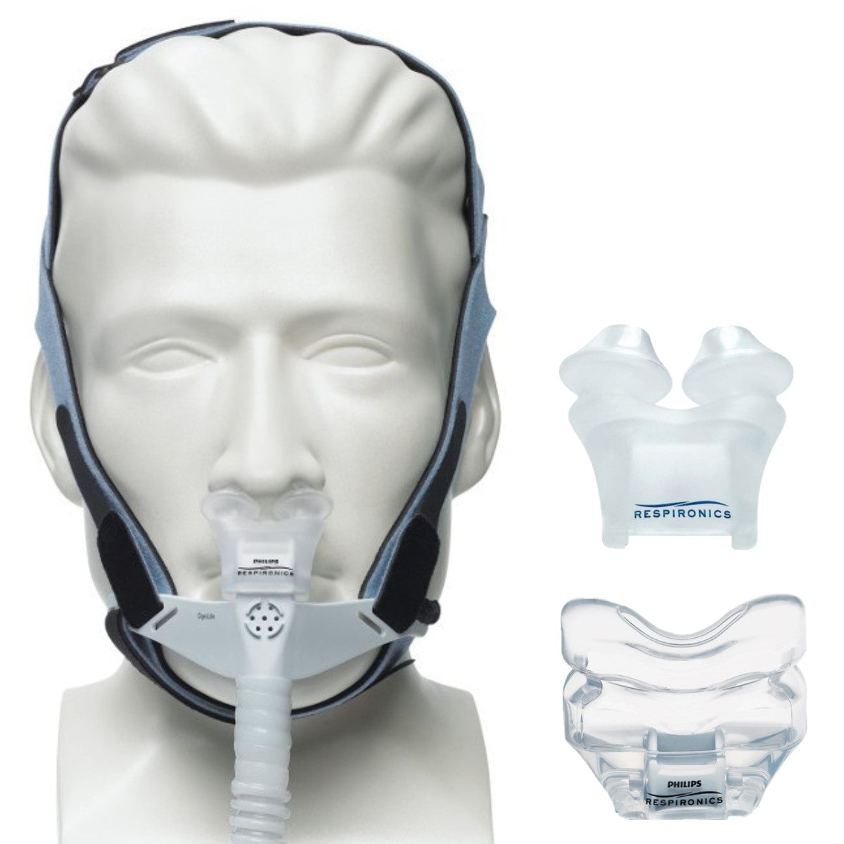 Stock Image of Philips Respironics OptiLife Nasal Pillow CPAP Mask W/ Headgear 
