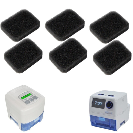 Stock Image of Reusable Foam Filters for DeVilbiss IntelliPAP Series  - 6 Pack