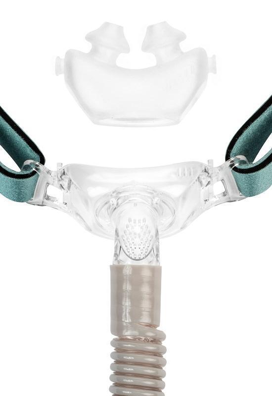 Stock Image of Pieced Out Rio Nasal Pillow CPAP Mask W/ Optional Headgear