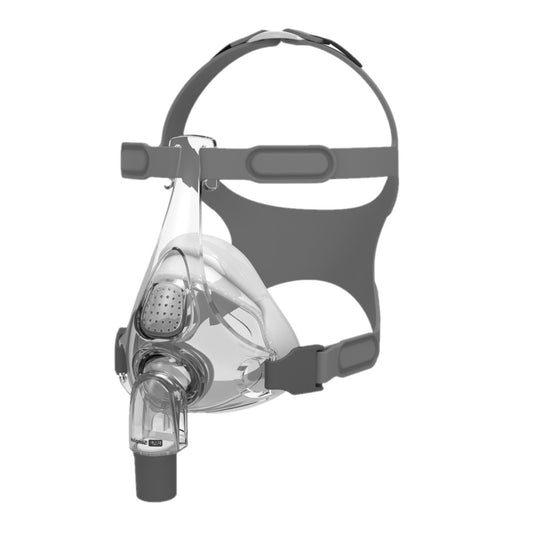 Angled Stock Image of Fisher & Paykel's Simplus Full Face Mask FitPack W/ Headgear 