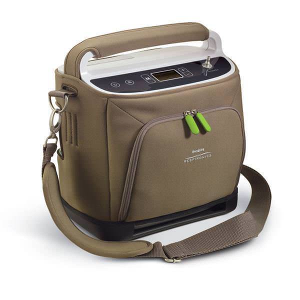 Angled Stock Image of SimplyGo Portable Oxygen Concentrator 
