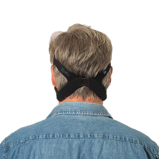 Stock Image of the Back of SleepWeaver 3D Soft Cloth Nasal CPAP Mask W/ Headgear 