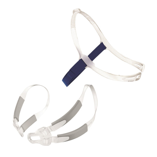 Stock photo of ResMed Swift FX headgear and Bella Gray Loops Accessory Combo pack