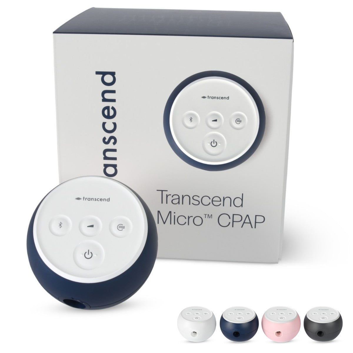 Transcend Micro CPAP device with packaging on a white background
