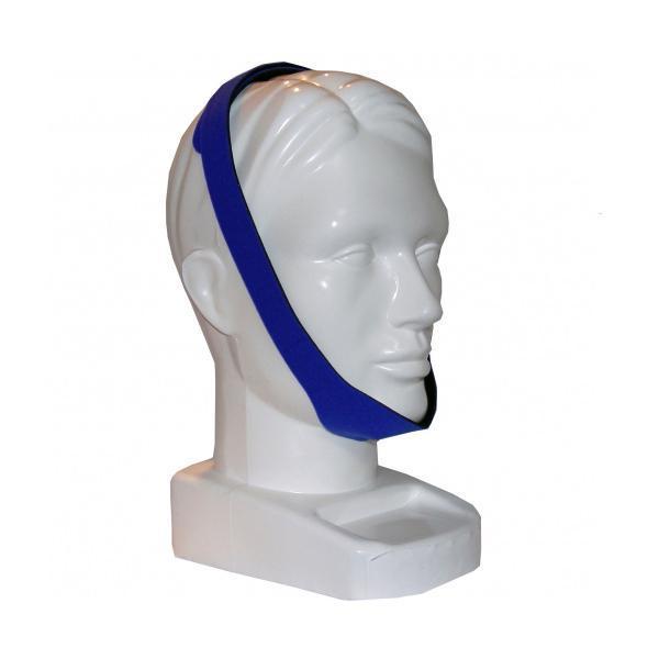 Stock photo of CareFusion Ultra CPAP mask chin strap on mannequin 