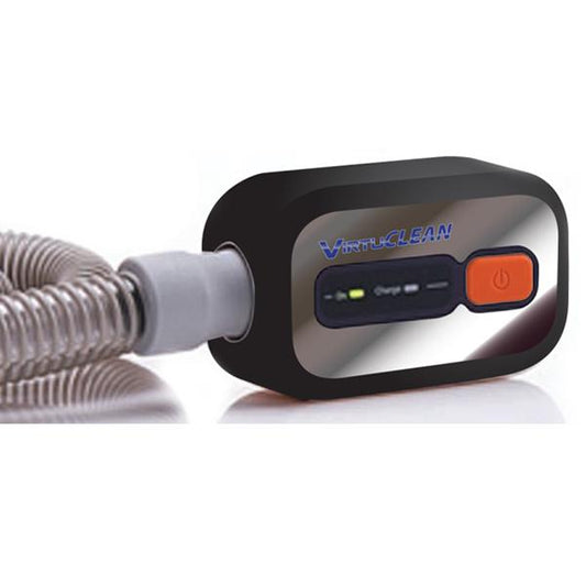 Stock photo of Virtuox VirtuCLEAN CPAP machine and mask cleaner and sanitizer