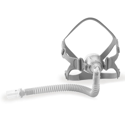 Front facing stock photo of Apex Medical Wizard 510 nasal CPAP mask system with short tube extended out 