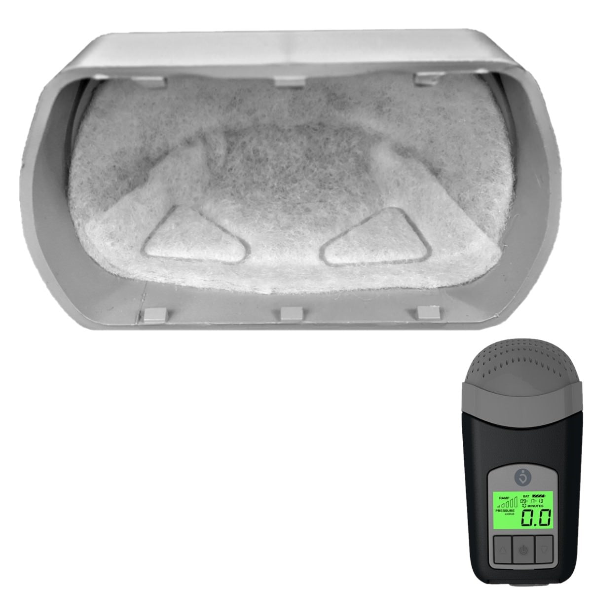 Stock photo of Breas Z1 Auto Adjusting travel CPAP plastic filter end cap